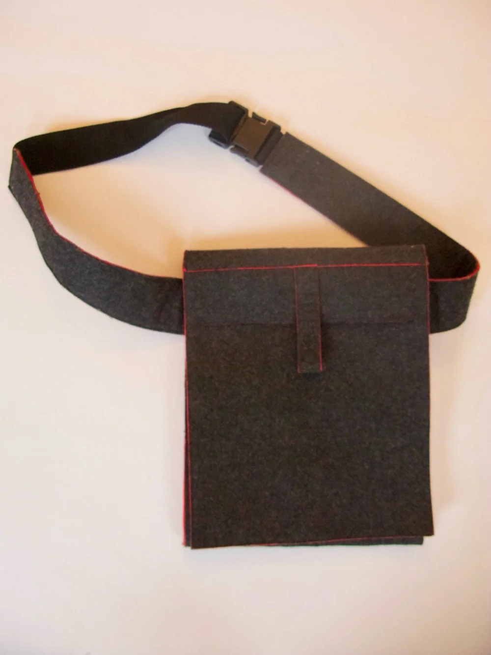 Ultra Rare Issey Miyake Pleats Please Felt Messenger Belt Bag Fanny Pack Japan